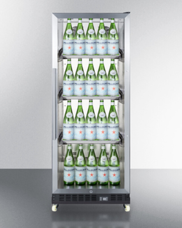 24" Wide Mini Reach-In Beverage Center with Dolly SCR1156RI