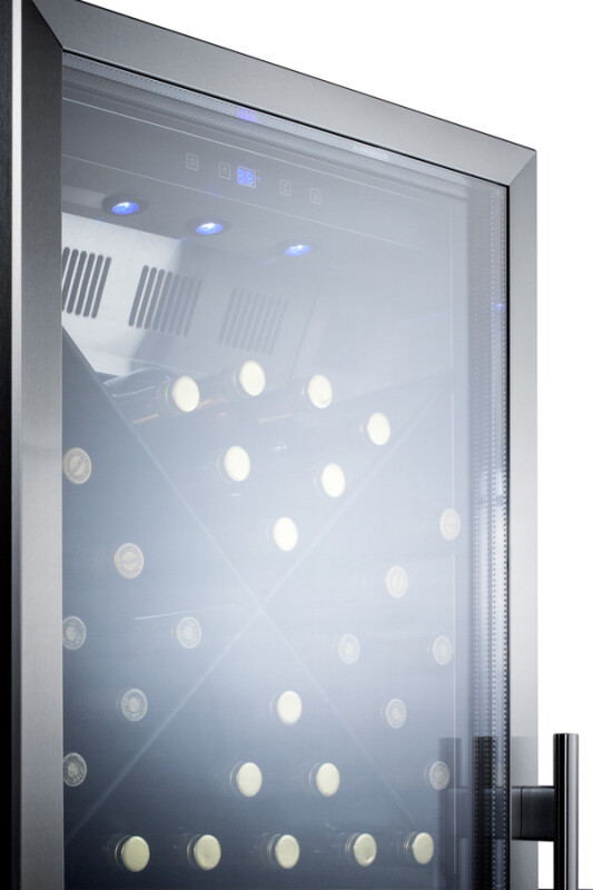 24" Wide Single Zone Commercial Wine Cellar SCR1401LHXCSS