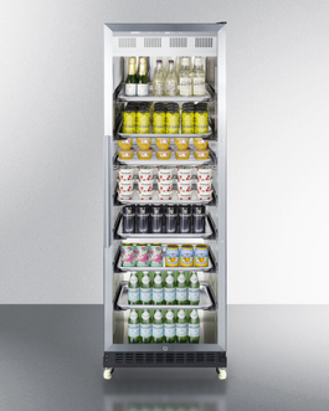 24" Wide Mini Reach-In Beverage Center with Dolly SCR1401RI