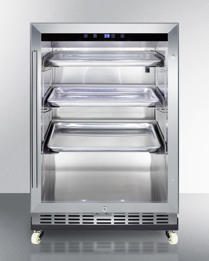 24" Wide Outdoor Mini Reach-In Beverage Center with Dolly SCR611GLOSRI