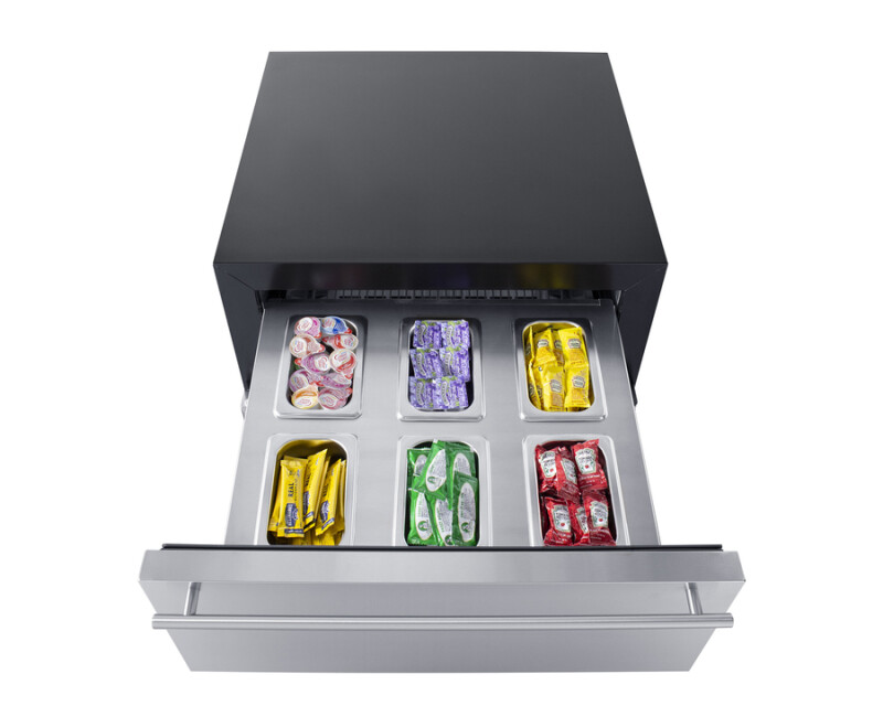 24" Wide Built-In Commercial Beverage Refrigerator With Top Drawer SCR615TD