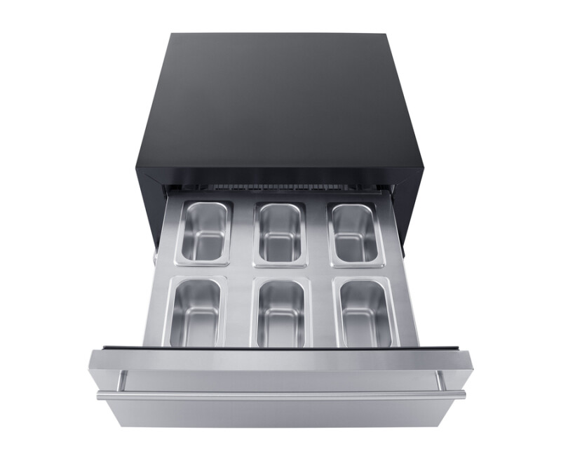 24" Wide Built-In Commercial Beverage Refrigerator With Top Drawer SCR615TD