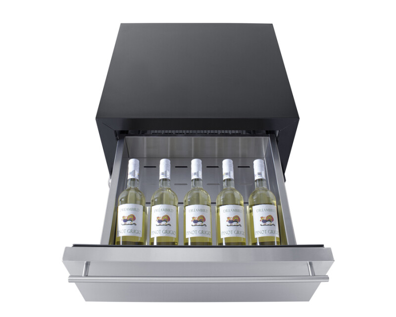 24" Wide Built-In Commercial Beverage Refrigerator With Top Drawer SCR615TD