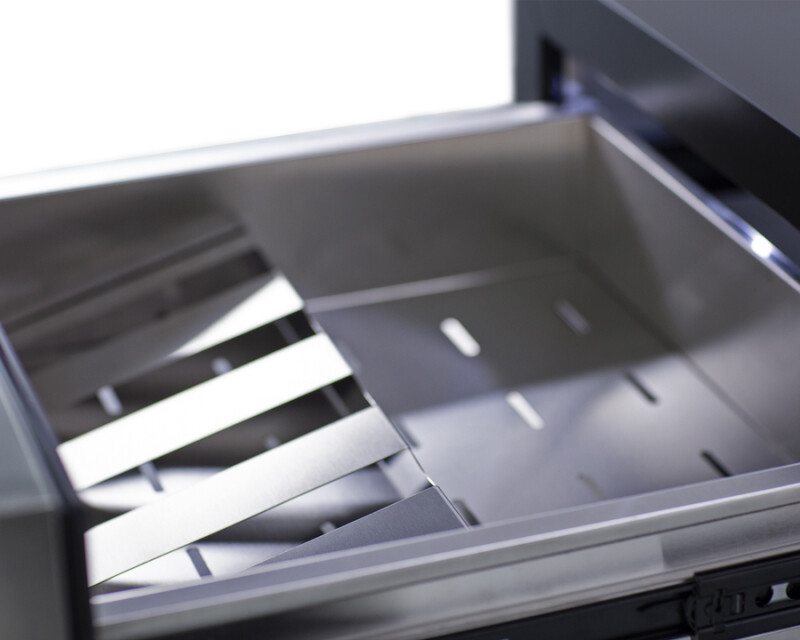 24" Wide Built-In Commercial Beverage Refrigerator With Top Drawer SCR615TD