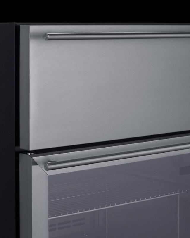 24" Wide Built-In Commercial Beverage Refrigerator With Top Drawer SCR615TD