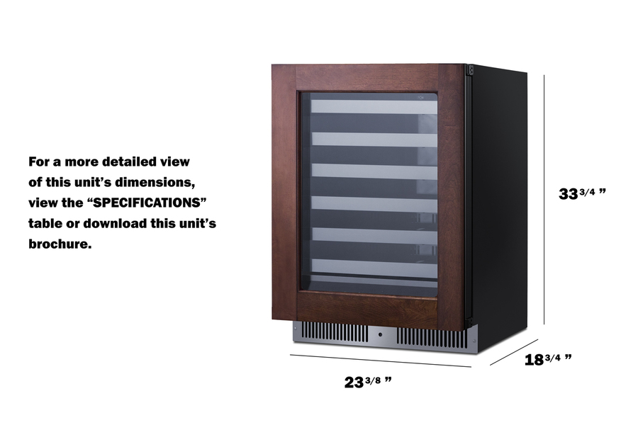 24" Wide Built-In Wine Cellar (Panel Not Included) SDHW2442PNRLHD