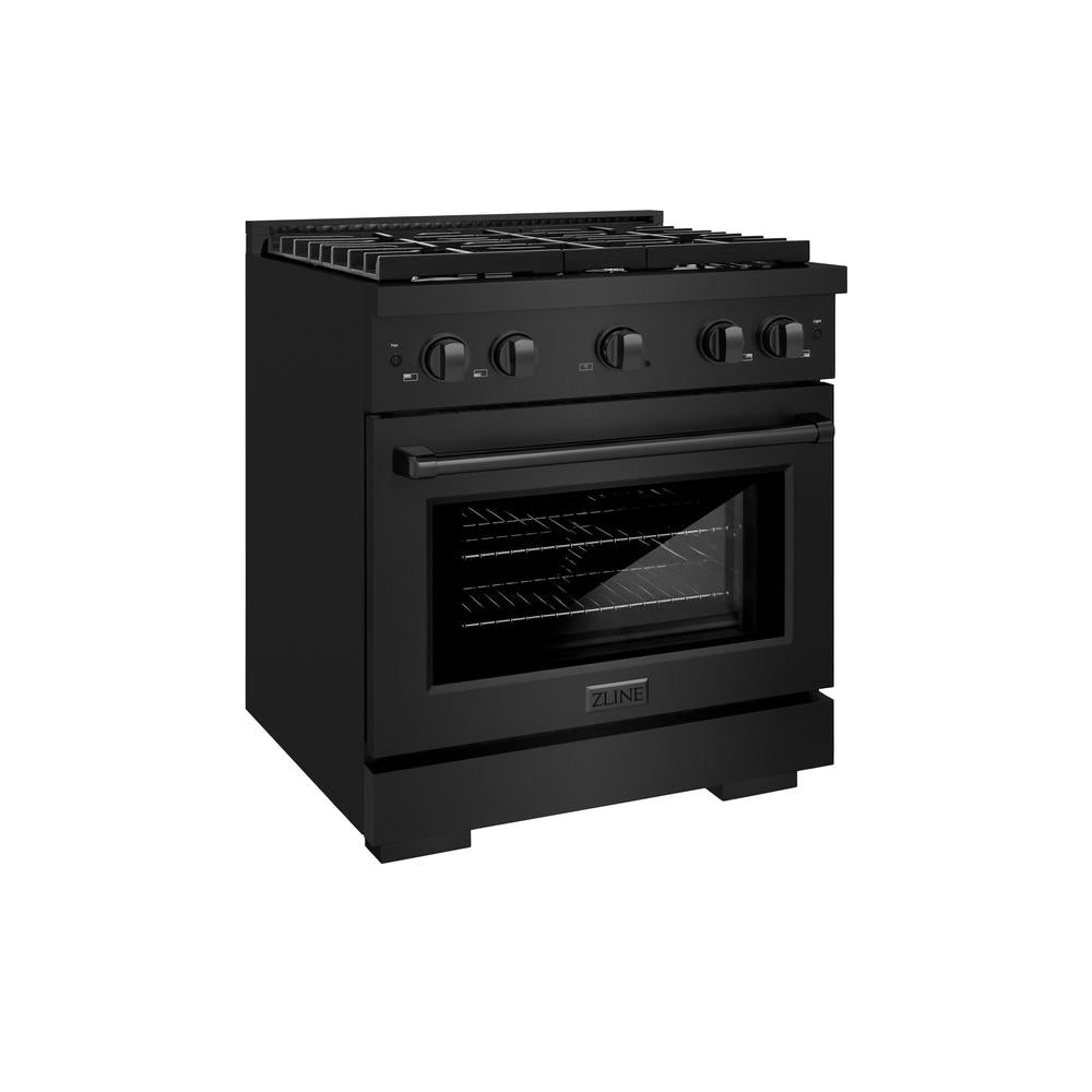 30 in. 4.2 cu. ft. Paramount Dual Fuel Range with 4 Burner Gas Cooktop and Electric Convection Oven SDRB30