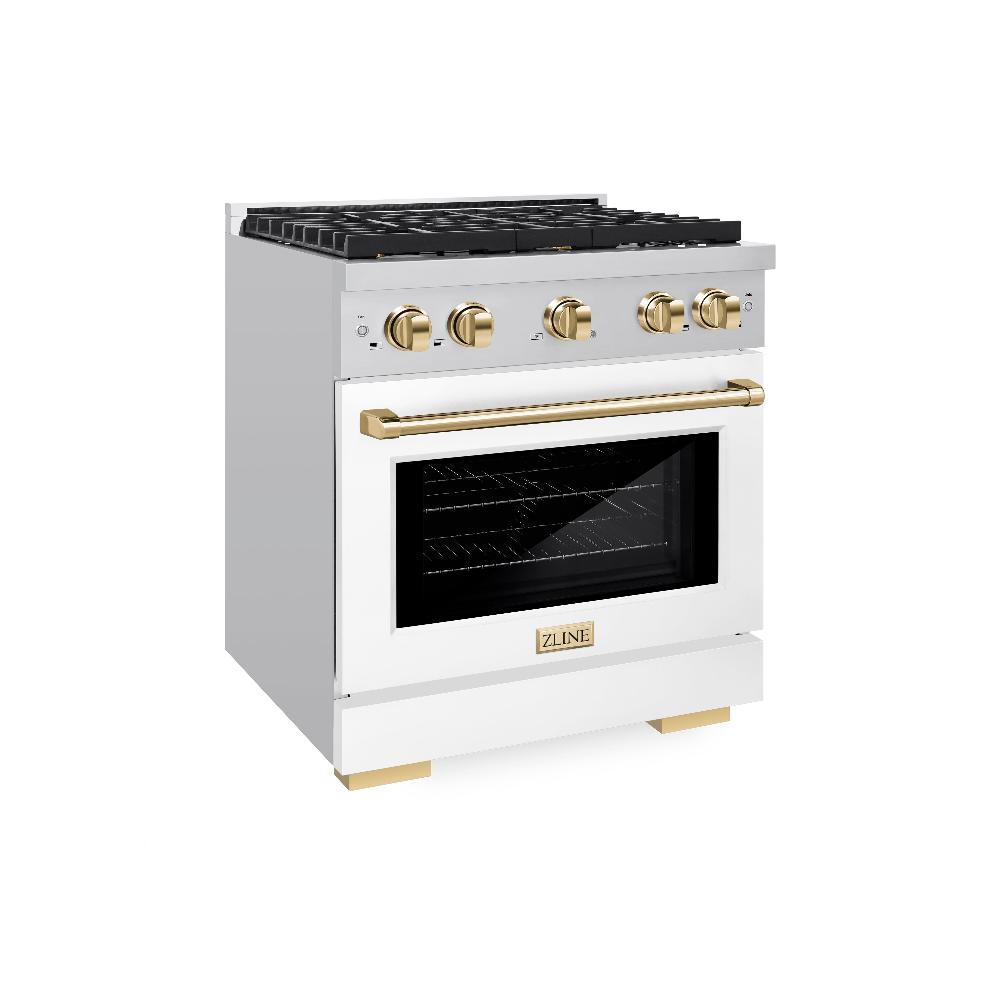 Autograph Edition 30 in. 4.2 cu. ft. Paramount Dual Fuel Range with 4 Burner Gas Cooktop SDRZWM30G