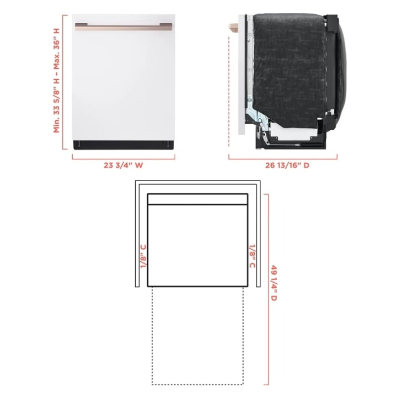 LG STUDIO Smart Top Control Dishwasher with 1-Hour Wash & Dry, QuadWash® Pro, TrueSteam® and Dynamic Heat Dry™ SDWB24W3