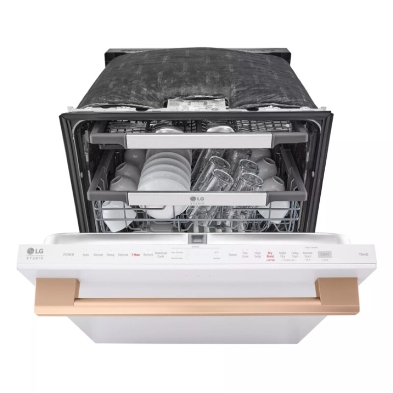 LG STUDIO Smart Top Control Dishwasher with 1-Hour Wash & Dry, QuadWash® Pro, TrueSteam® and Dynamic Heat Dry™ SDWB24W3