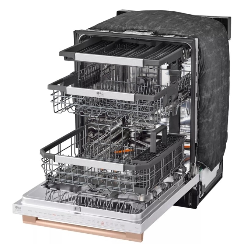LG STUDIO Smart Top Control Dishwasher with 1-Hour Wash & Dry, QuadWash® Pro, TrueSteam® and Dynamic Heat Dry™ SDWB24W3