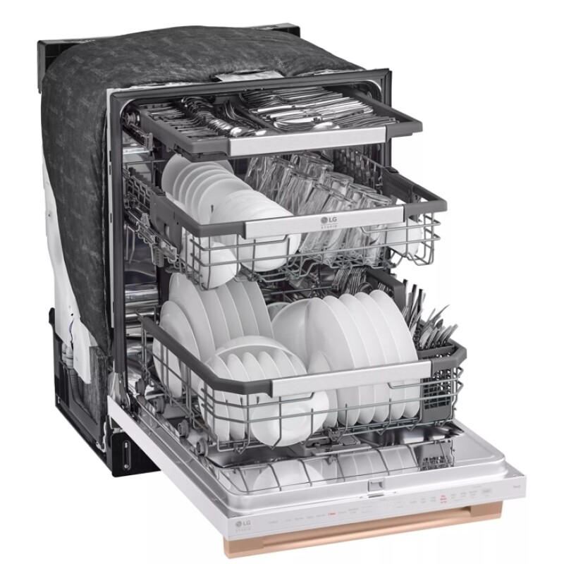 LG STUDIO Smart Top Control Dishwasher with 1-Hour Wash & Dry, QuadWash® Pro, TrueSteam® and Dynamic Heat Dry™ SDWB24W3