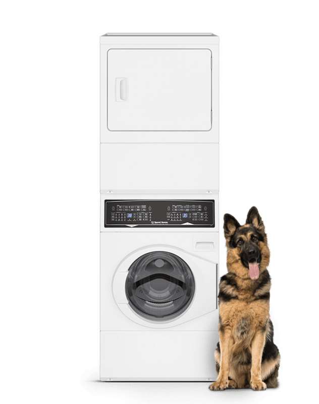 SF7 Stacked White Washer – Gas Dryer with Pet Plus SF7007WG