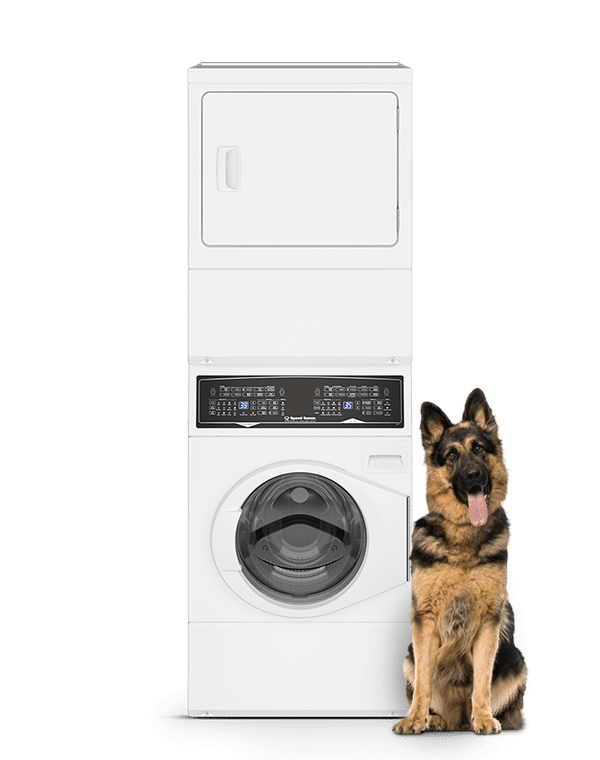 SF7 Stacked White Washer – Gas Dryer with Pet Plus™ SF7008WG
