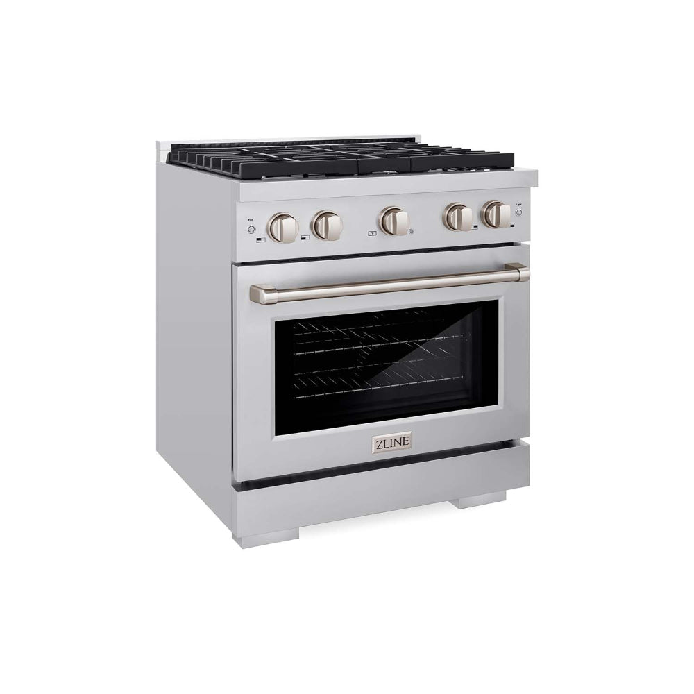 30in. 4.2 cu. ft. 4 Burner Gas Range with Convection Gas Oven in Stainless Steel SGR30