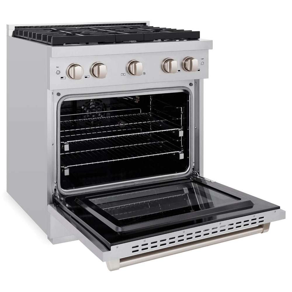 30in. 4.2 cu. ft. 4 Burner Gas Range with Convection Gas Oven in Stainless Steel SGR30