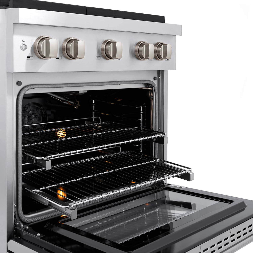 30in. 4.2 cu. ft. 4 Burner Gas Range with Convection Gas Oven in Stainless Steel SGR30