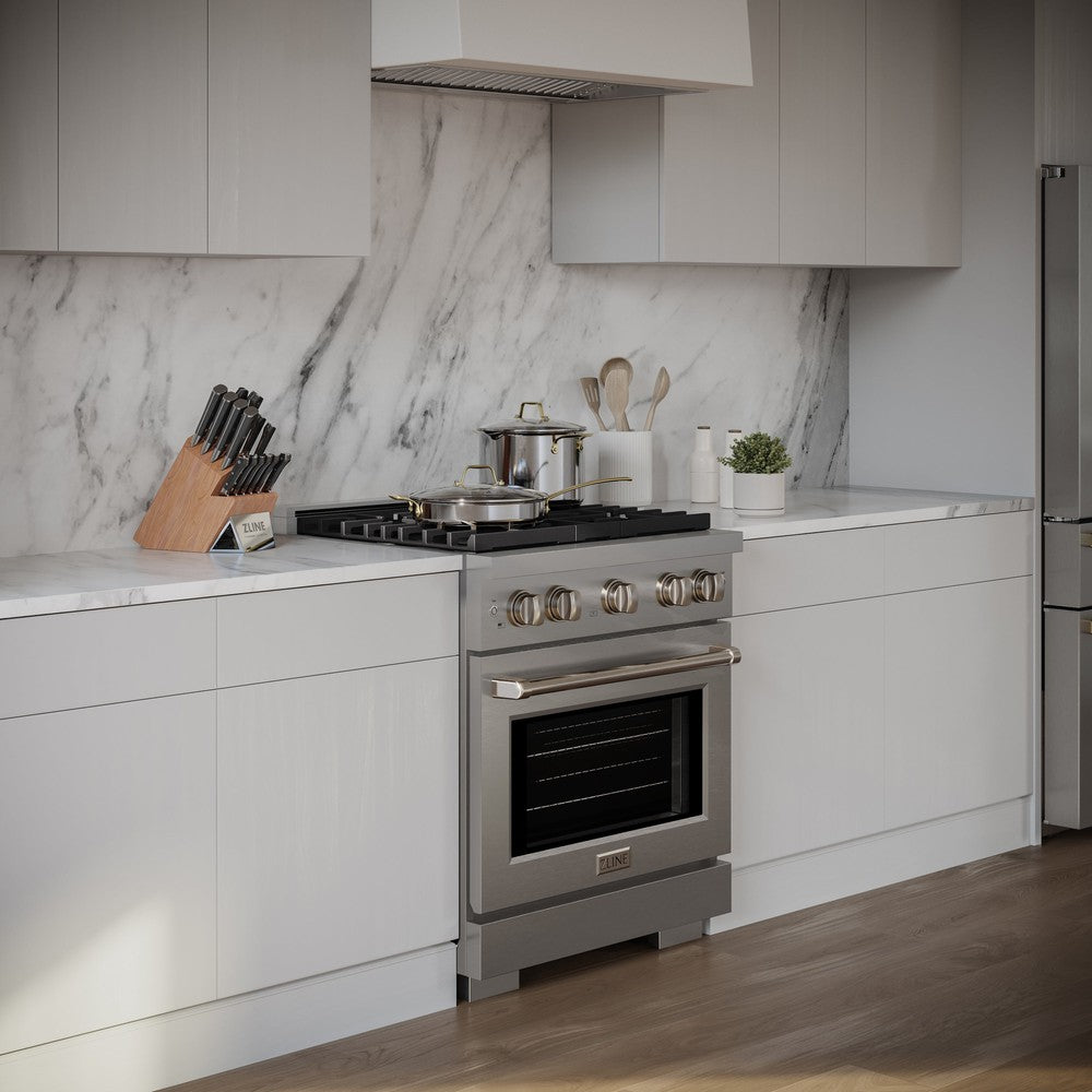 30in. 4.2 cu. ft. 4 Burner Gas Range with Convection Gas Oven in Stainless Steel SGR30