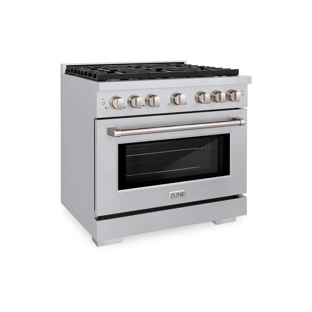 36in. 5.2 cu. ft. 6 Burner Gas Range with Convection Gas Oven in Stainless Steel SGR36