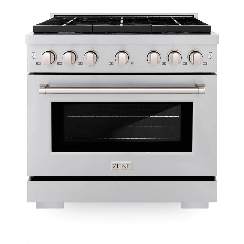 36in. 5.2 cu. ft. 6 Burner Gas Range with Convection Gas Oven in Stainless Steel SGR36