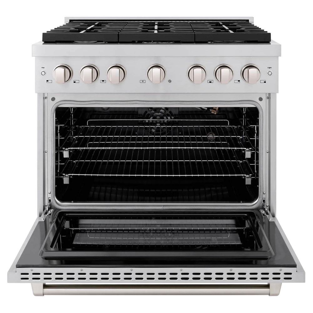 36in. 5.2 cu. ft. 6 Burner Gas Range with Convection Gas Oven in Stainless Steel SGR36