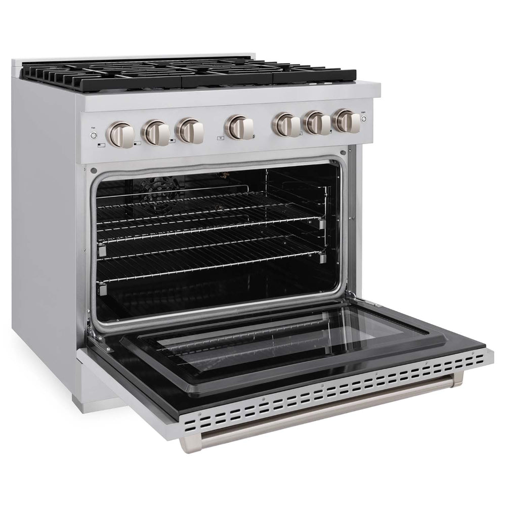 36in. 5.2 cu. ft. 6 Burner Gas Range with Convection Gas Oven in Stainless Steel SGR36