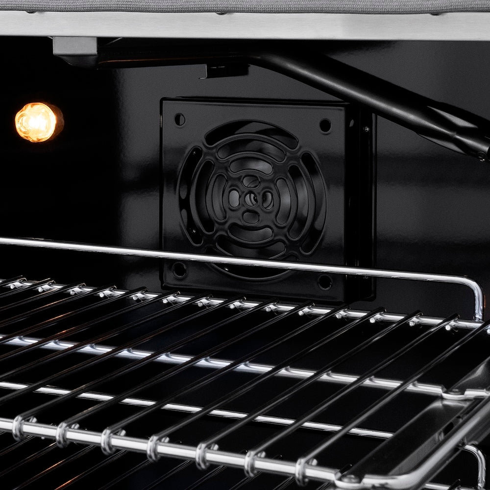 36in. 5.2 cu. ft. Gas Range with Convection Gas Oven in DuraSnow Stainless Steel with 6 Brass Burners SGRSBR36
