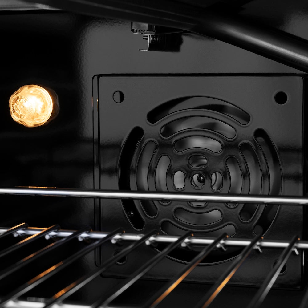 30in. 4.2 cu. ft. 4 Burner Gas Range with Convection Gas Oven in DuraSnow Stainless Steel with White Matte Door SGRSWM30