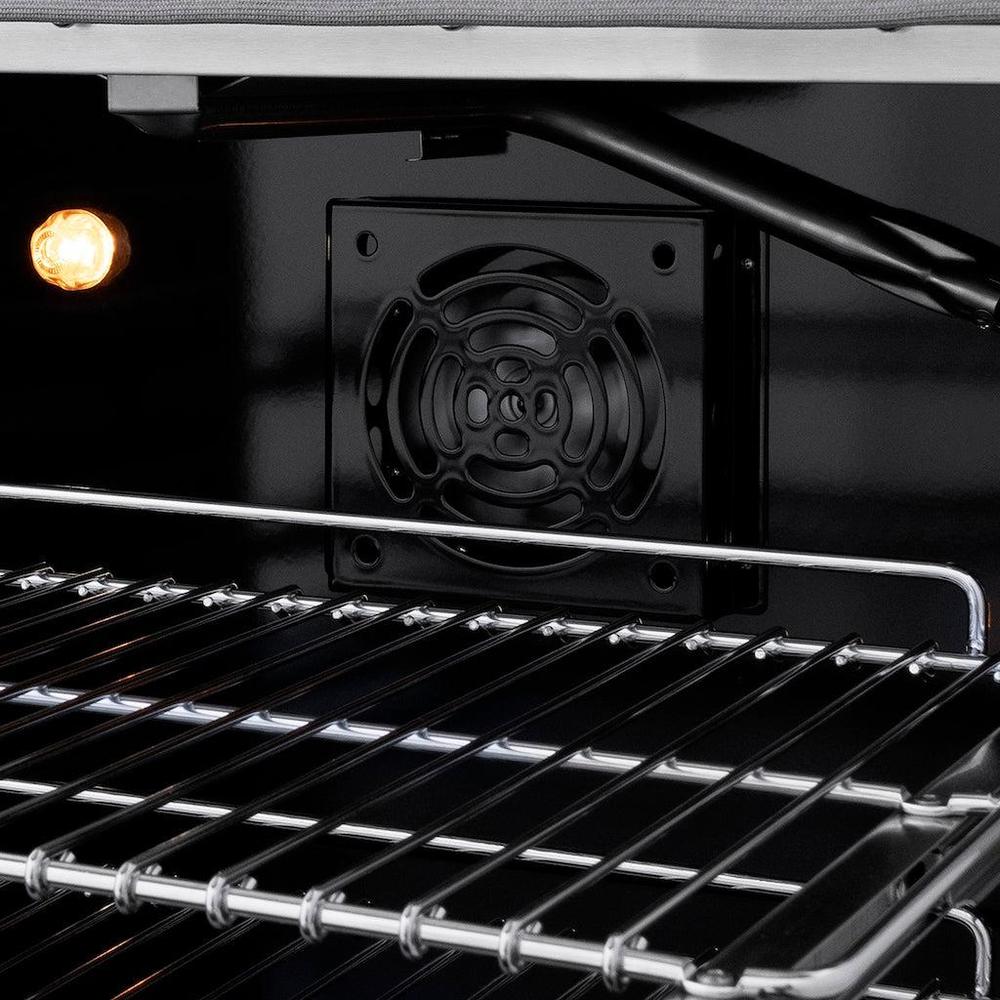 30in. 4.2 cu. ft. 4 Burner Gas Range with Convection Gas Oven in Stainless Steel with White Matte Door SGRWM30