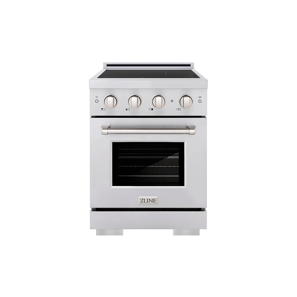 24 in. 3.2 cu. ft. Paramount Induction Range with 3 Element Cooktop and Electric Convection Oven SINR24