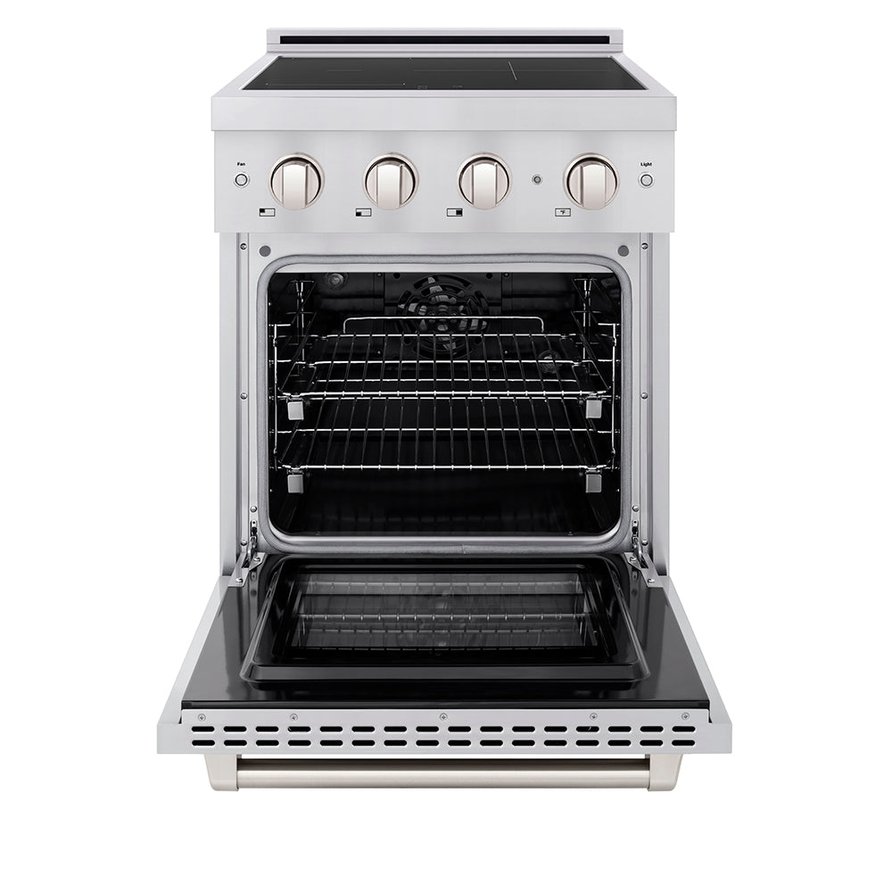 24 in. 3.2 cu. ft. Paramount Induction Range with 3 Element Cooktop and Electric Convection Oven SINR24