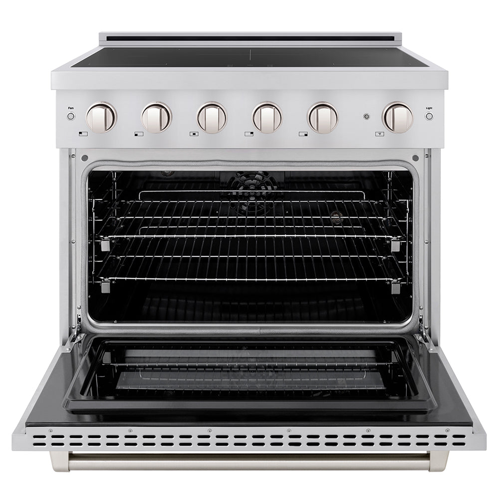 36 in. 5.2 cu. ft. Paramount Induction Range with 5 Element Cooktop and Electric Convection Oven SINR36
