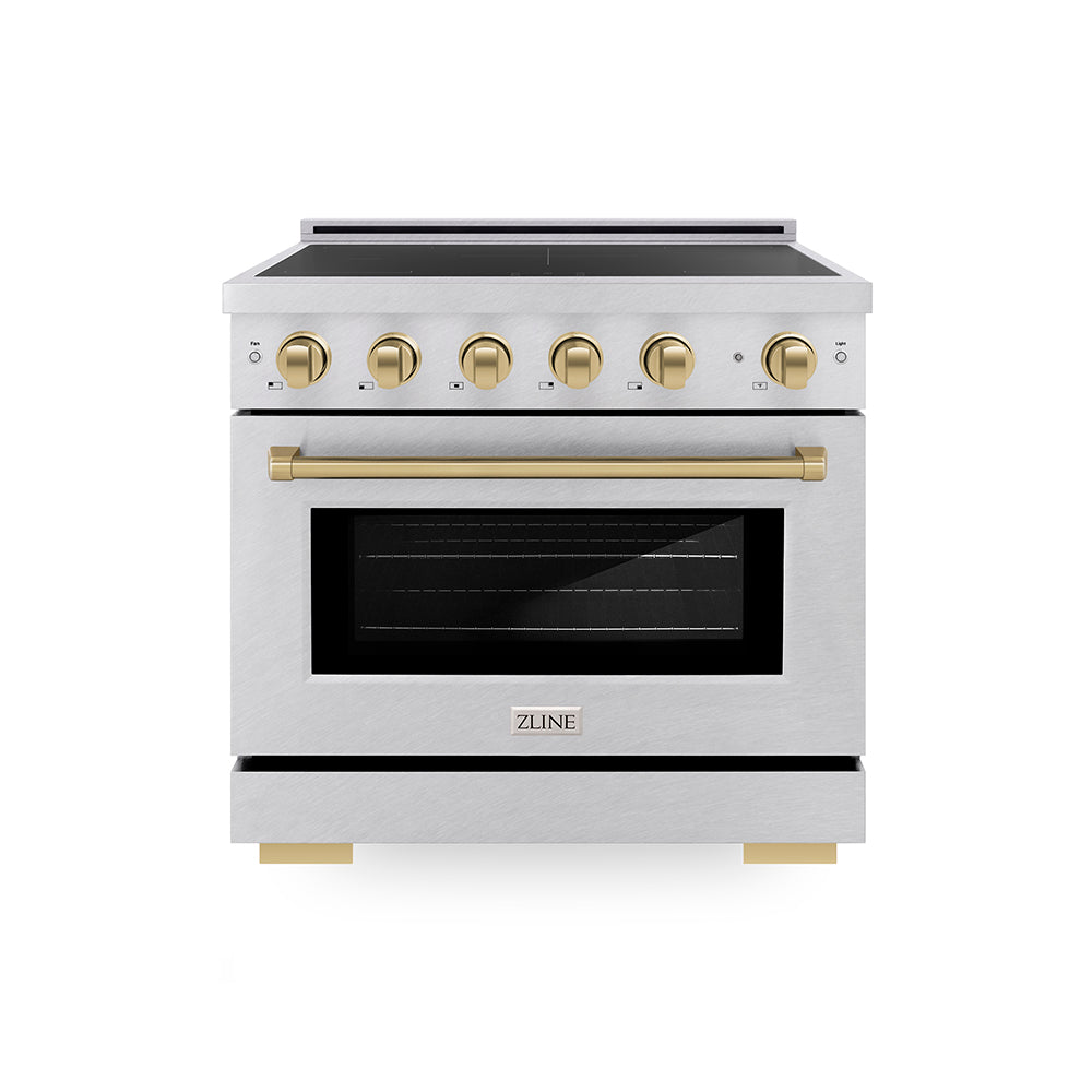 Autograph Edition 36 in. 5.2 cu. ft. Paramount Induction Range with 5 Element Cooktop and Electric Convection Oven SINRSZ36CB