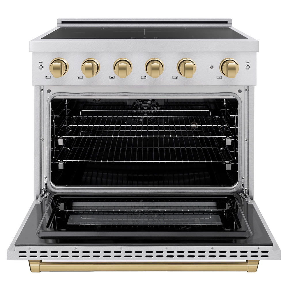 Autograph Edition 36 in. 5.2 cu. ft. Paramount Induction Range with 5 Element Cooktop and Electric Convection Oven SINRSZ36CB