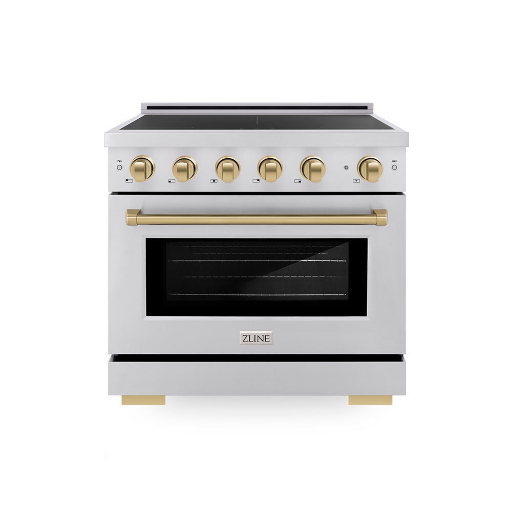 Autograph Edition 36 in. 5.2 cu. ft. Paramount Induction Range with 5 Element Cooktop and Electric Convection Oven SINRZ36CB