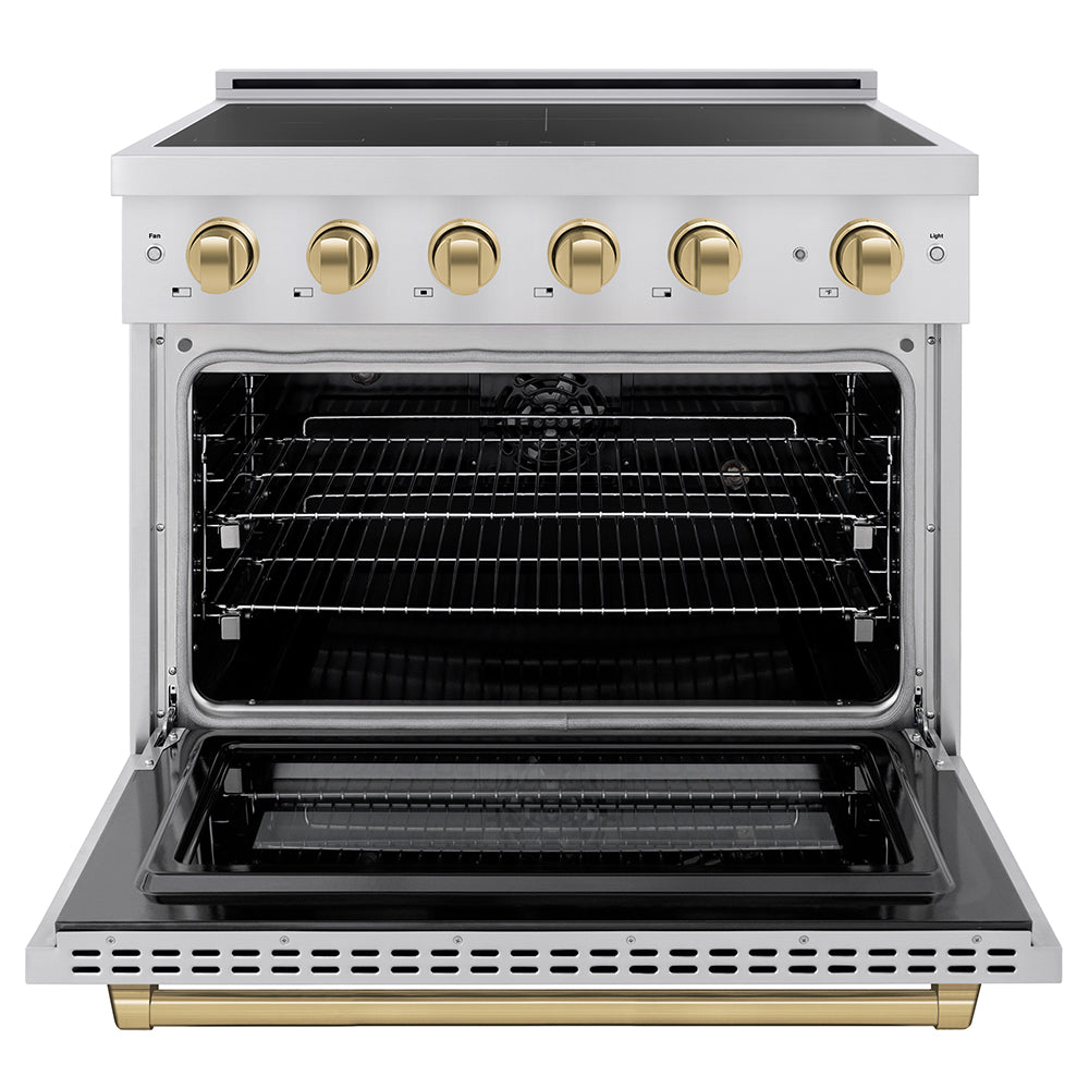 Autograph Edition 36 in. 5.2 cu. ft. Paramount Induction Range with 5 Element Cooktop and Electric Convection Oven SINRZ36CB