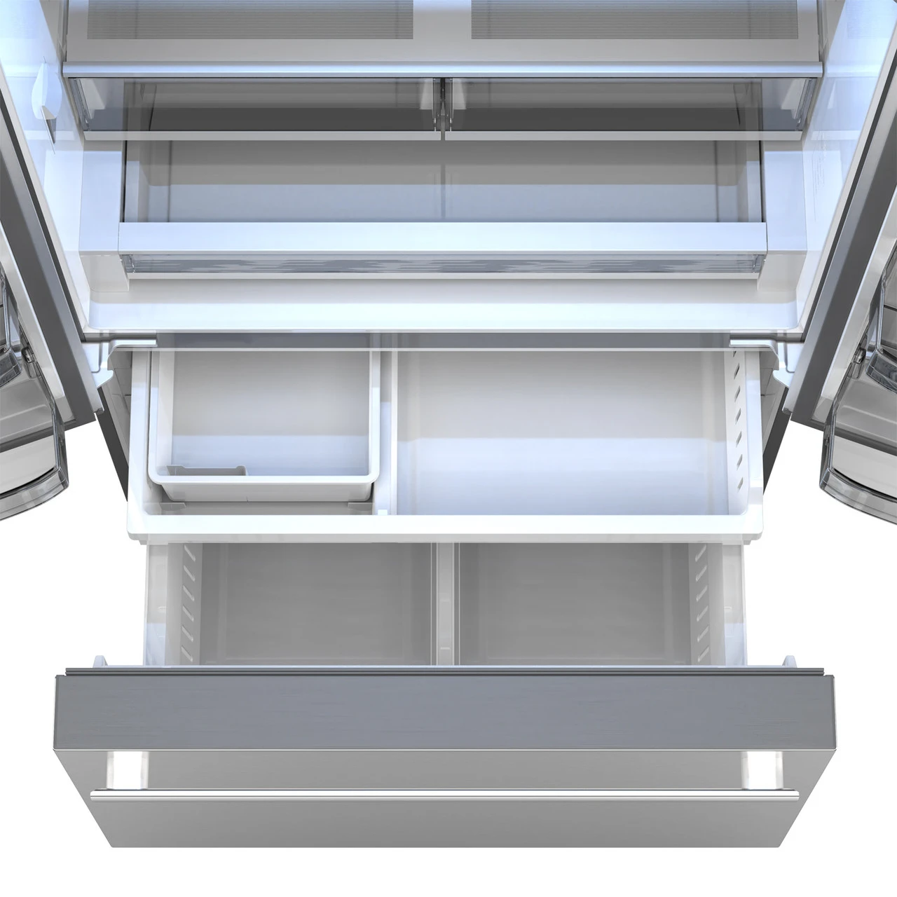26.5 Cu.ft. Counter Depth 36 In. French 3-door Refrigerator With Internal Water Dispenser In Stainless Steel SJF2752MS