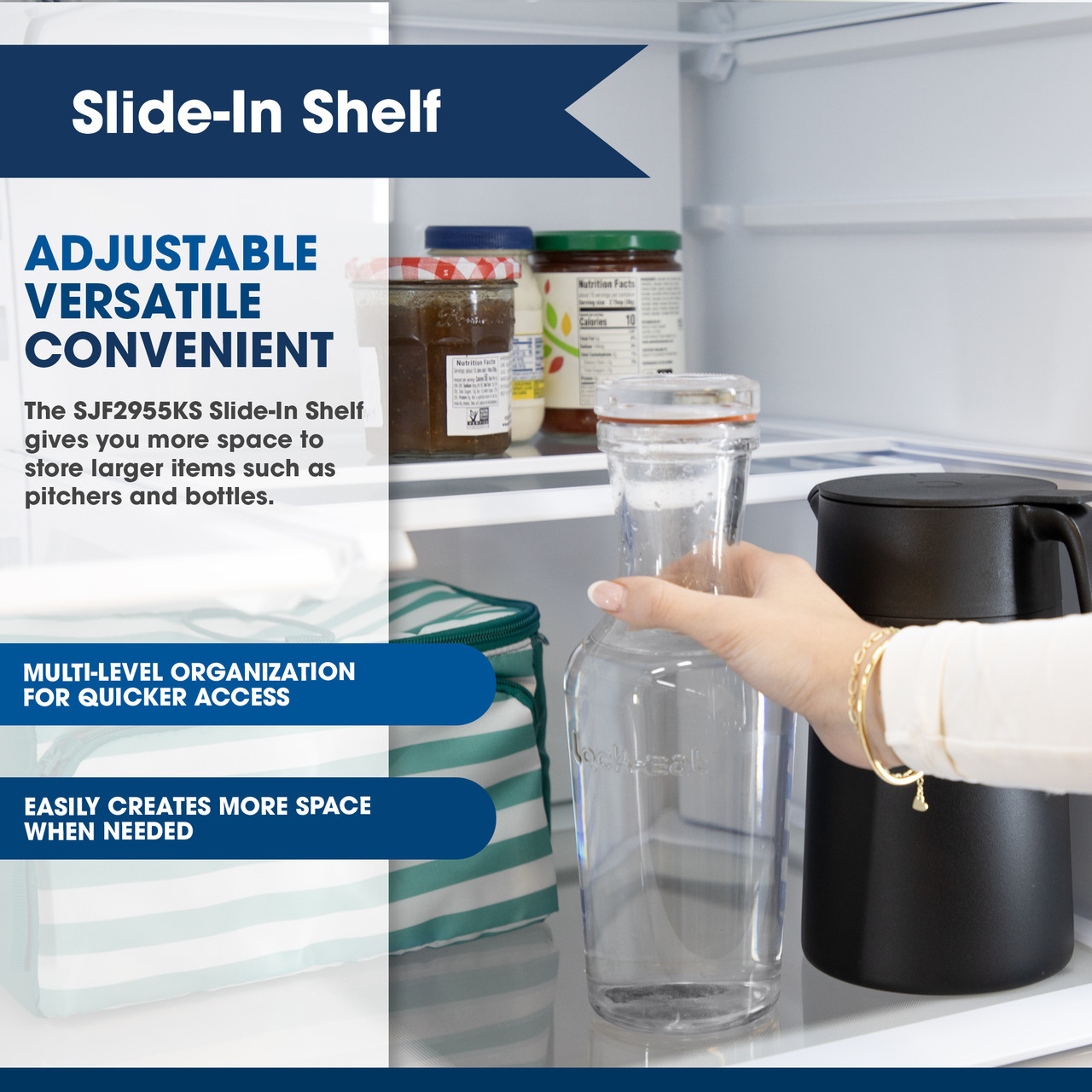 French 3-door Refrigerator With Water Dispenser SJF2955KS