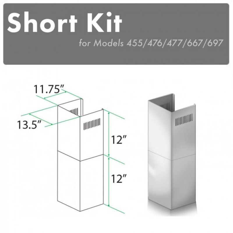 2-12" Short Chimney Pieces for 8 ft. Ceilings SK455476477667697