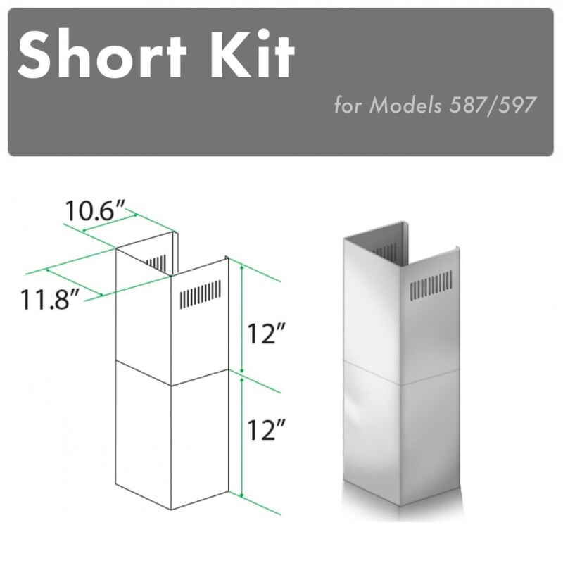2-12" Short Chimney Pieces for 7.7 ft. to 8 ft. Ceilings SK587597