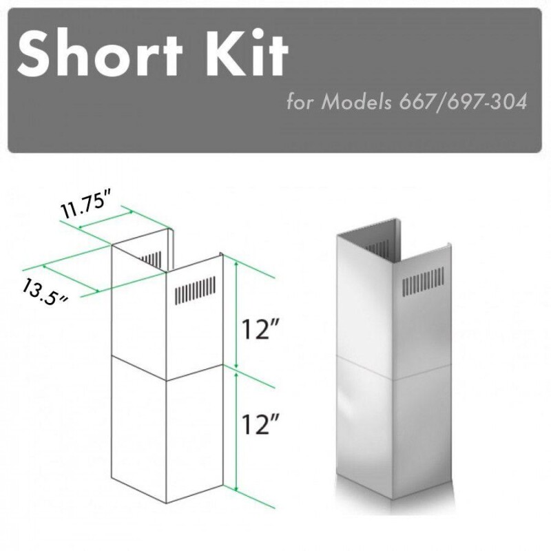 2-12" Short Chimney Pieces for 8 ft. Ceilings SK667697304