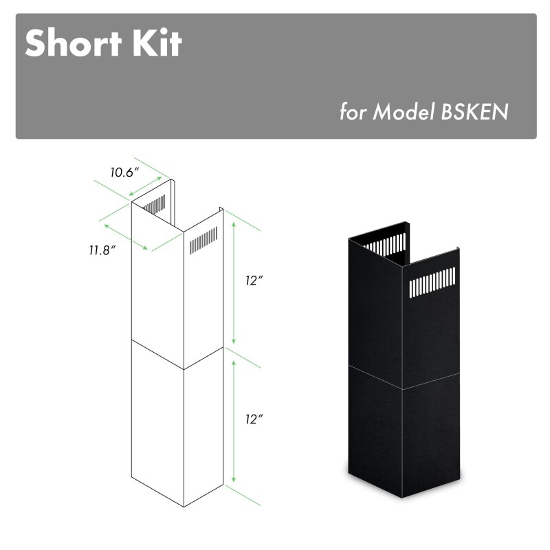 2-12" Short Chimney Pieces for 7 ft. to 8 ft. Ceilings SKBSKEN