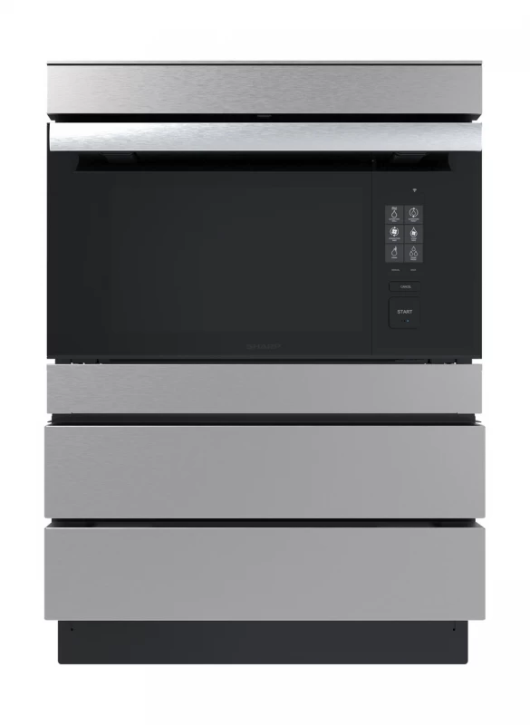 Sharp 24 in. Under the Counter Convection Microwave Drawer Oven Pedestal Stainless Steel SKCD24U0GS Picture 1