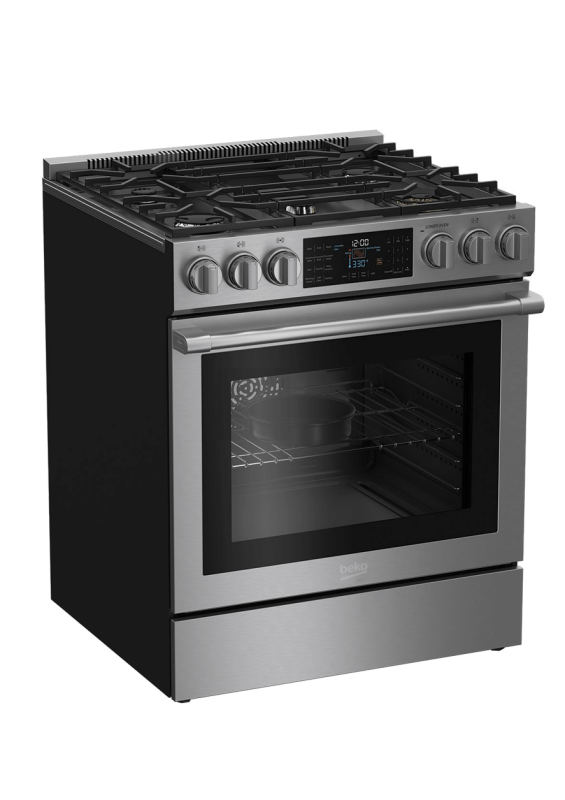 Beko 30" Slide-In Dual Fuel Range Stainless Steel SLDF30540SS Picture 1