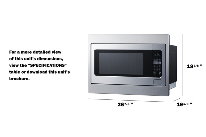 27" Wide Built-In Microwave (Trim Kit Included) SMBI27TK27