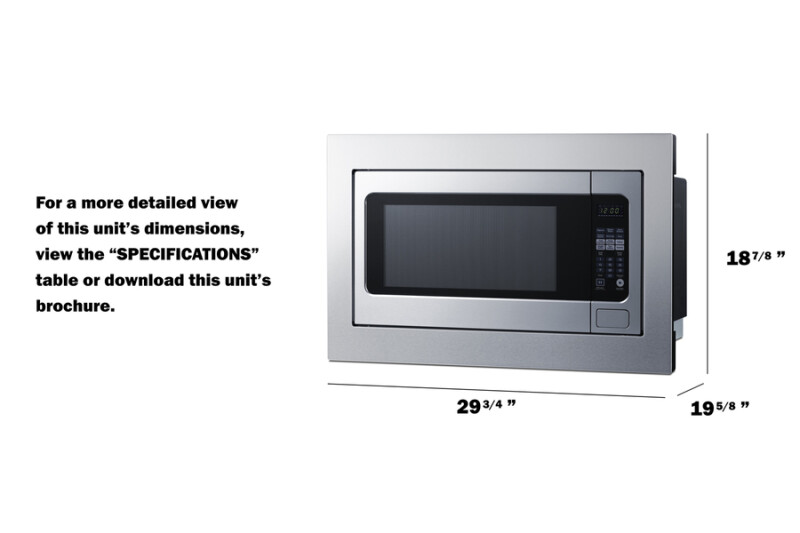 30" Wide Built-In Microwave  (Trim Kit Included) SMBI27TK30