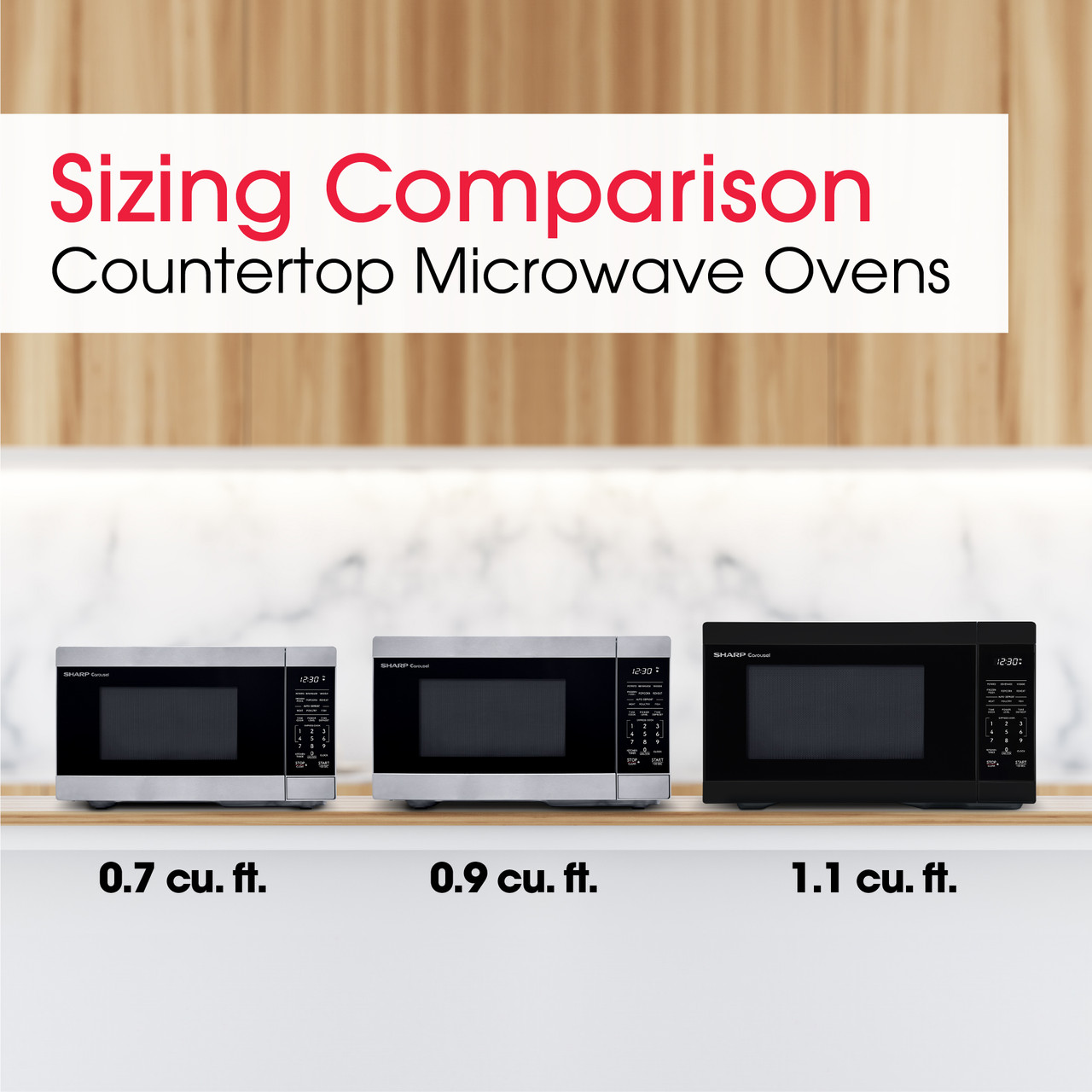 0.9 Cu. Ft. 900w Stainless Steel Countertop Microwave Oven SMC0962KS