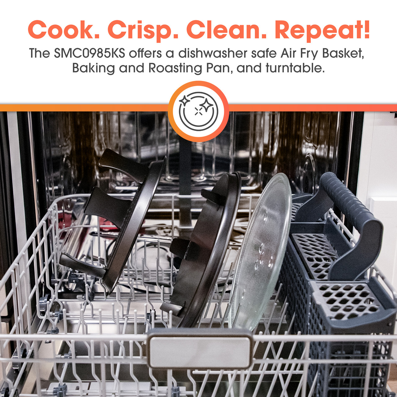 0.9 Cu. Ft. 900w Countertop Convection Microwave Oven With Air Fry SMC0985KS