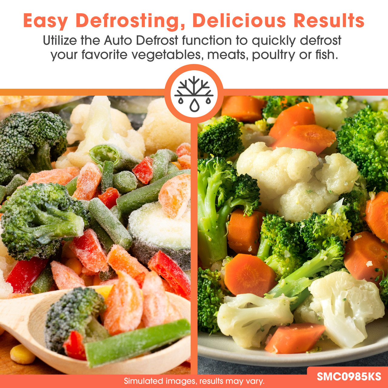 0.9 Cu. Ft. 900w Countertop Convection Microwave Oven With Air Fry SMC0985KS