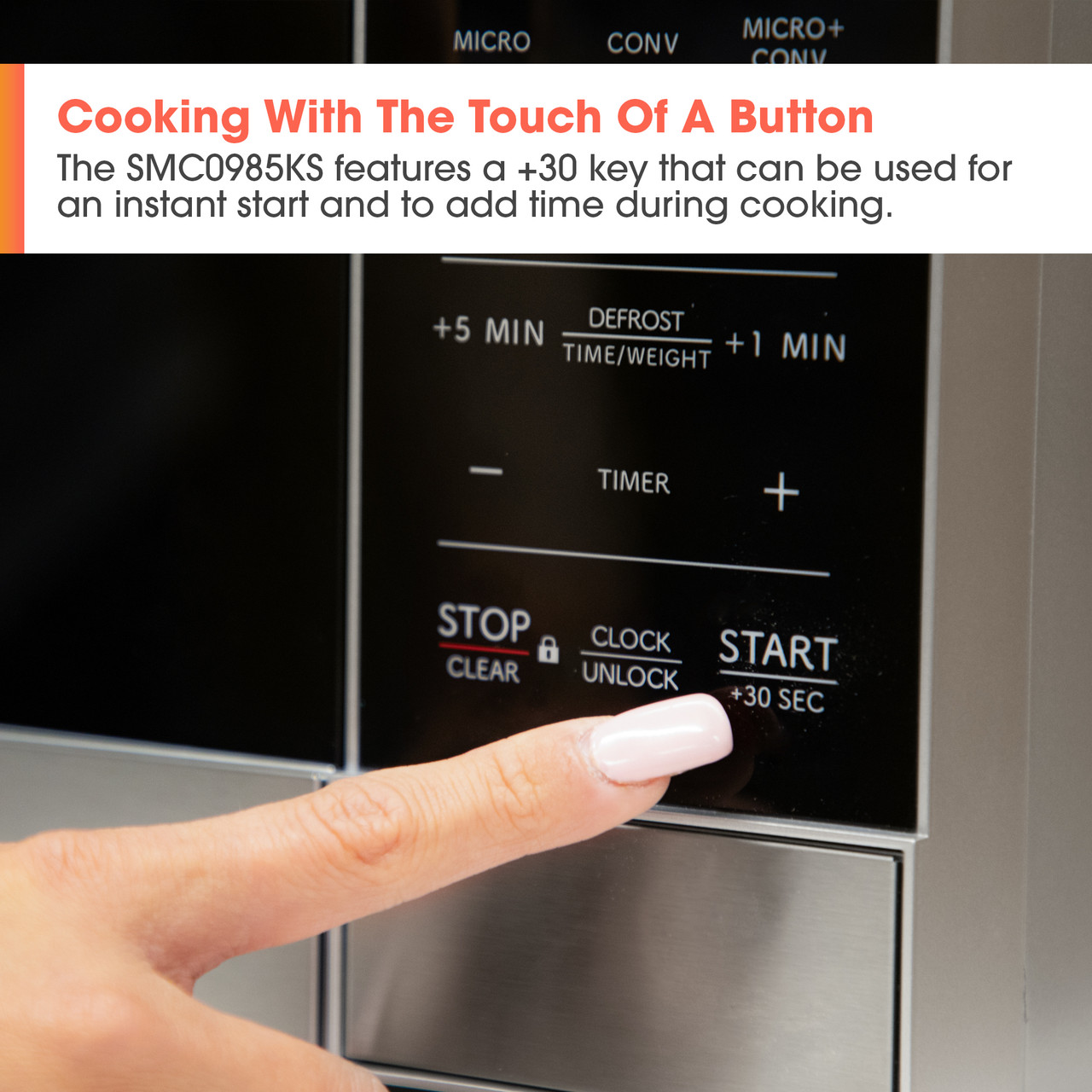 0.9 Cu. Ft. 900w Countertop Convection Microwave Oven With Air Fry SMC0985KS